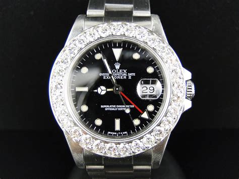 rolex explorer 2 diamond bezel|rolex explorer ii black dial.